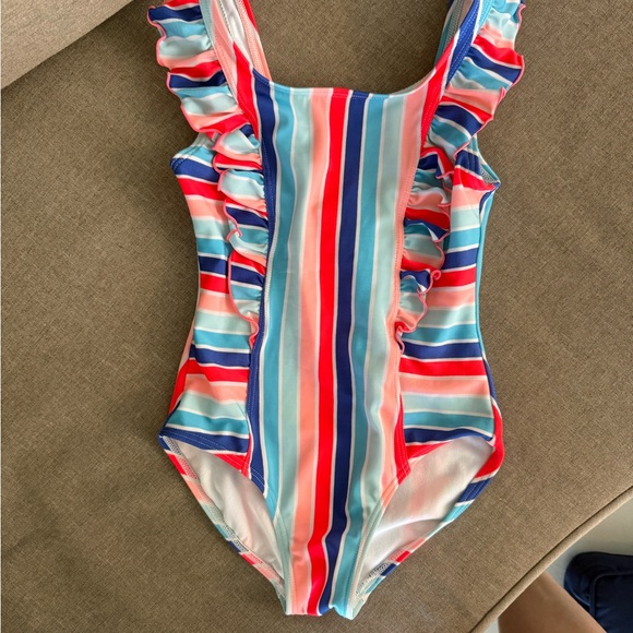 Colorful Striped Kids Swimsuit - Picture 1 of 3